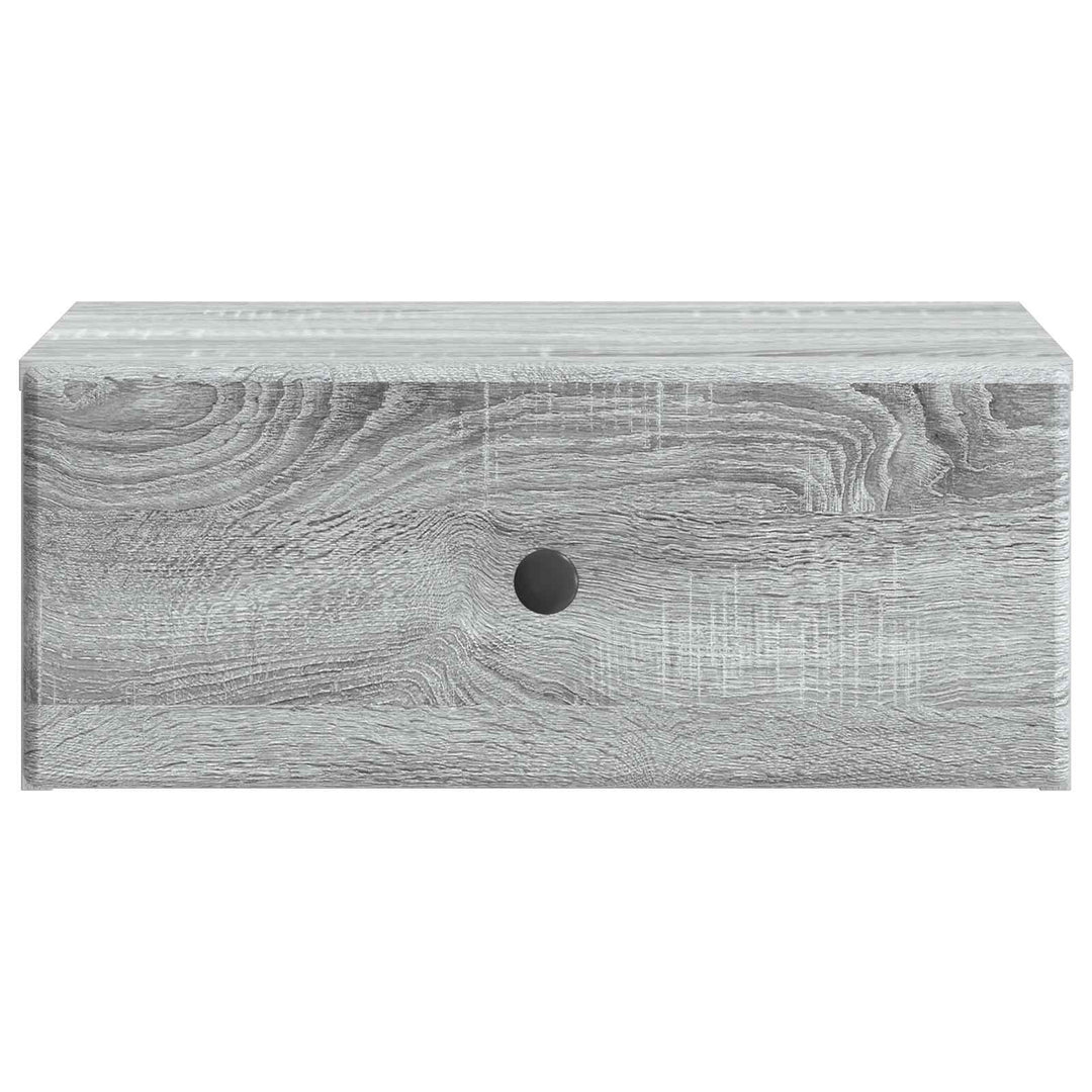 Væghængt Natbord 2 pcs Grå sonoma-eg 49 x 34,5 x 20 cm