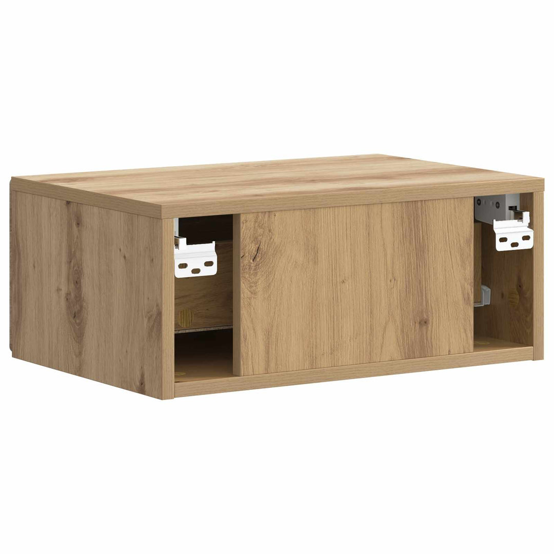 Væghængt Natbord Artisan-eg 49 x 34,5 x 20 cm Konstrueret træ