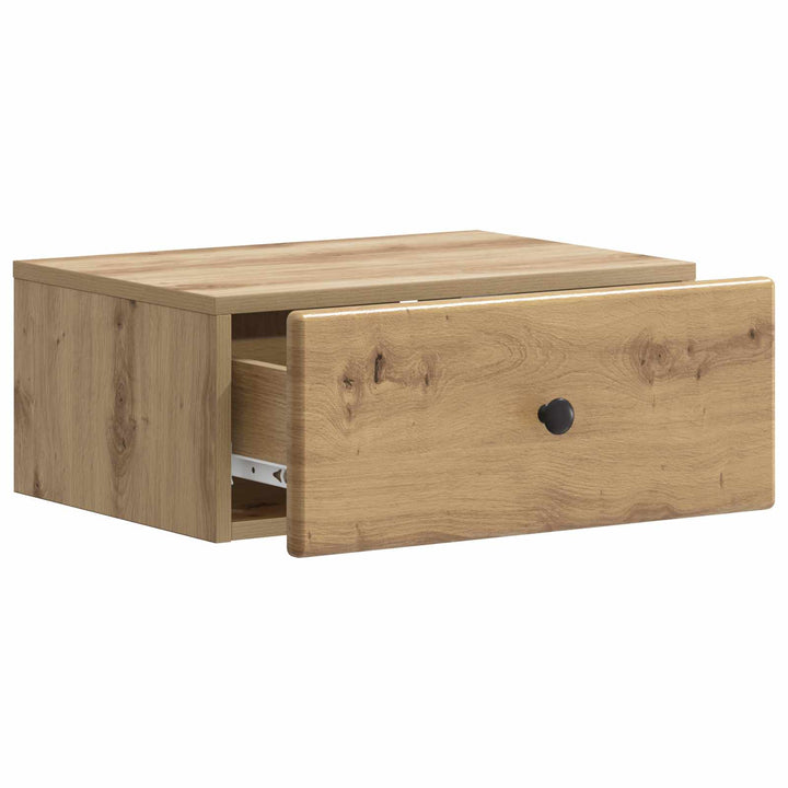 Væghængt Natbord med skuffe 2 pcs Artisan-eg 49 x 34,5 x 20 cm