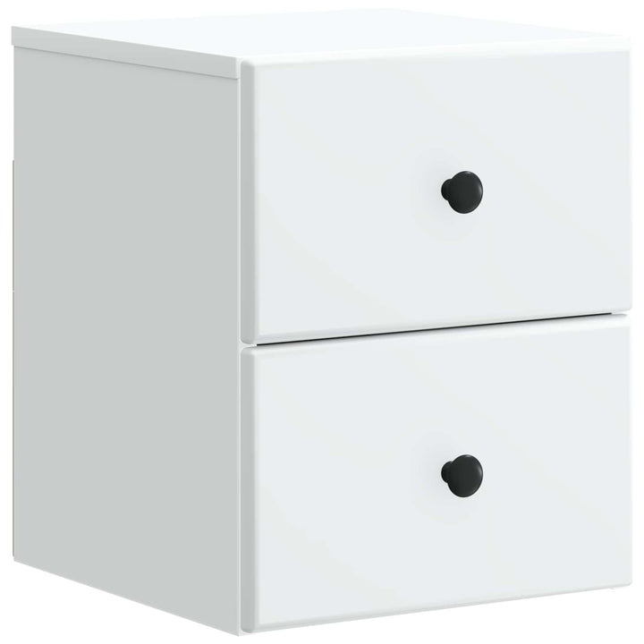 Væghængt Natbord 2 pcs Hvid 34,5 x 33 x 40 cm Konstrueret træ