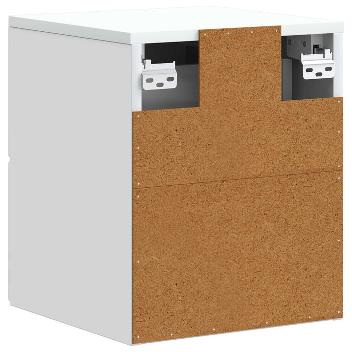 Væghængt Natbord 2 pcs Hvid 34,5 x 33 x 40 cm Konstrueret træ