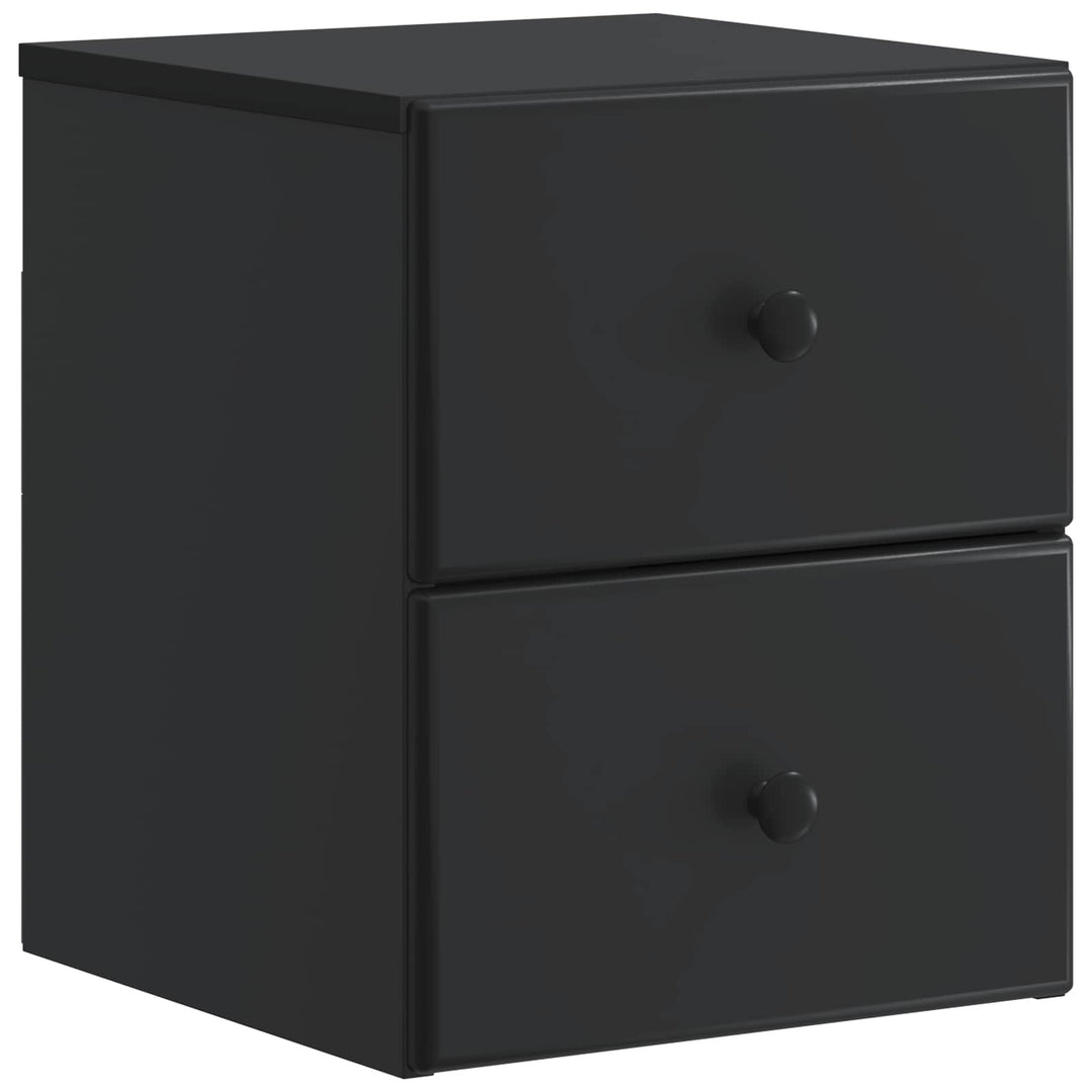 Væghængt Natbord 2 pcs Sort 34,5 x 33 x 40 cm Konstrueret træ