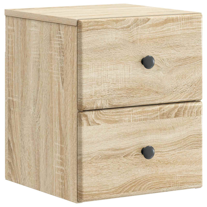 Væghængt Natbord Sonoma-eg 34,5 x 33 x 40 cm Konstrueret træ