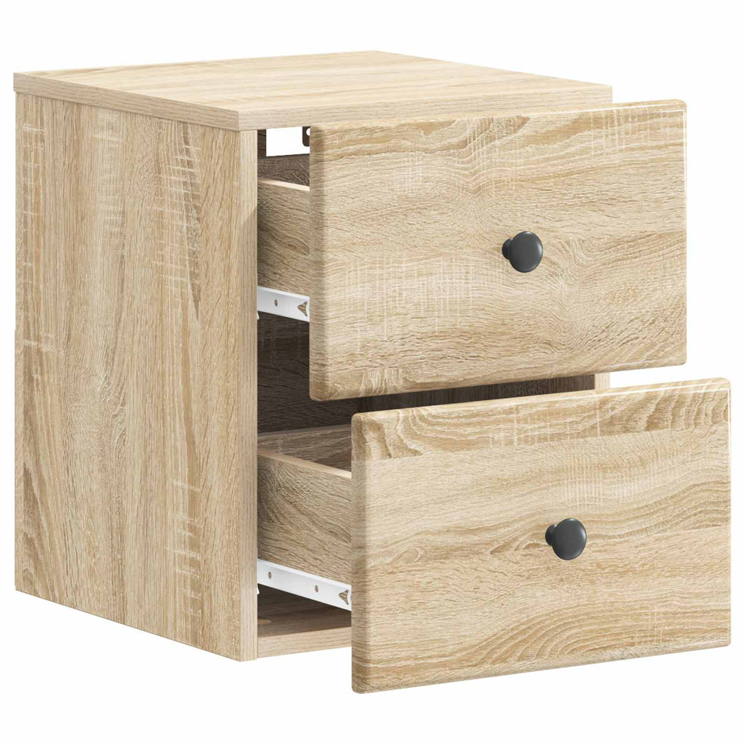 Væghængt Natbord Sonoma-eg 34,5 x 33 x 40 cm Konstrueret træ