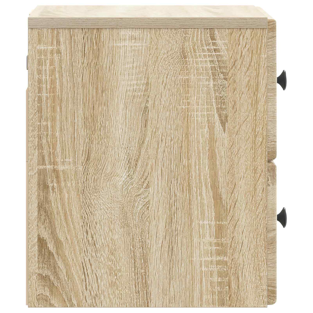 Væghængt Natbord Sonoma-eg 34,5 x 33 x 40 cm Konstrueret træ