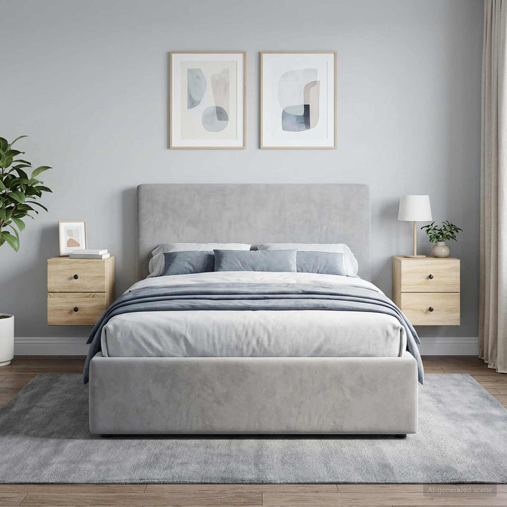 Væghængt Natbord med skuffe 2 pcs Sonoma-eg 34,5 x 33 x 40 cm