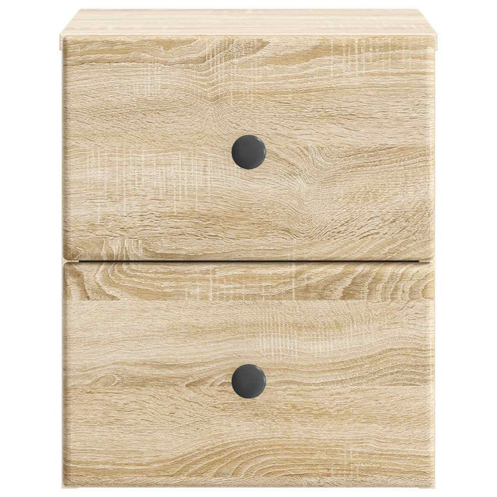 Væghængt Natbord med skuffe 2 pcs Sonoma-eg 34,5 x 33 x 40 cm