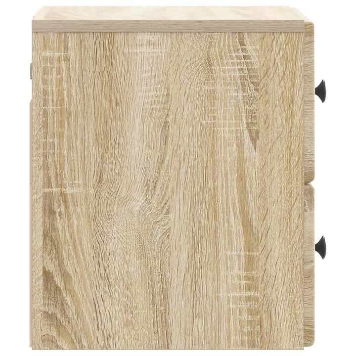 Væghængt Natbord med skuffe 2 pcs Sonoma-eg 34,5 x 33 x 40 cm