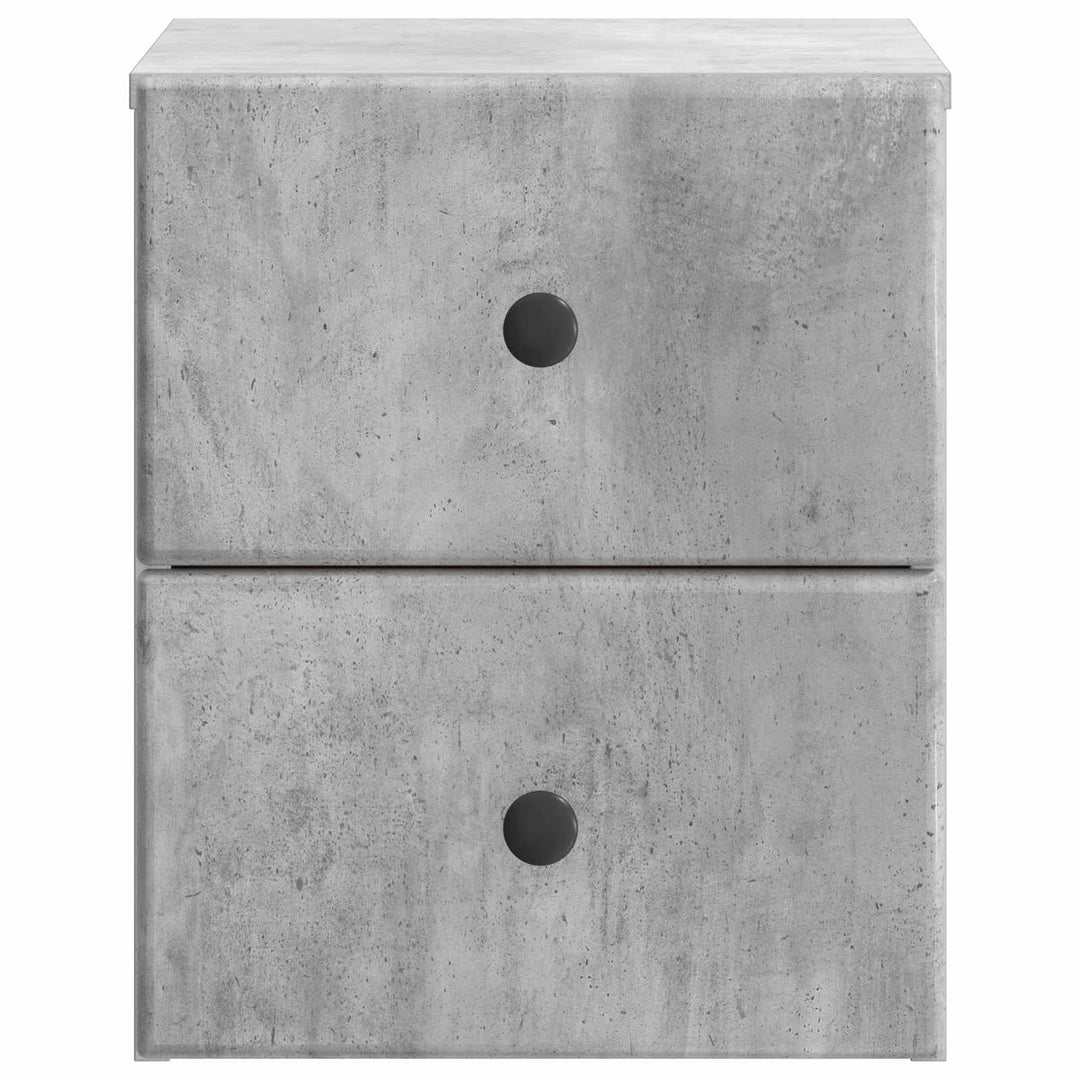 Væghængt Natbord Betongrå 34,5 x 33 x 40 cm Konstrueret træ