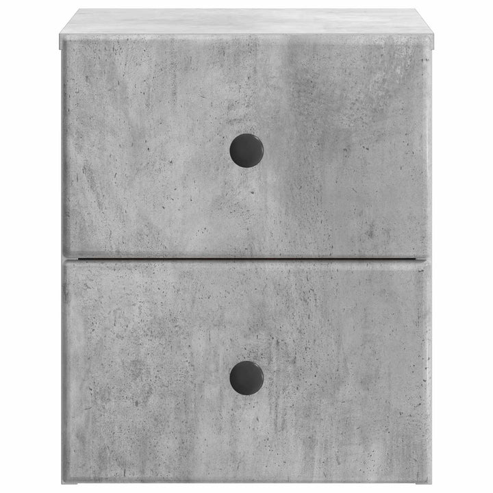 Væghængt Natbord med skuffe 2 pcs Betongrå 34,5 x 33 x 40 cm