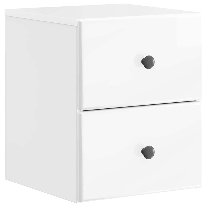Væghængt Natbord 2 pcs Hvid højglans 34,5 x 33 x 40 cm