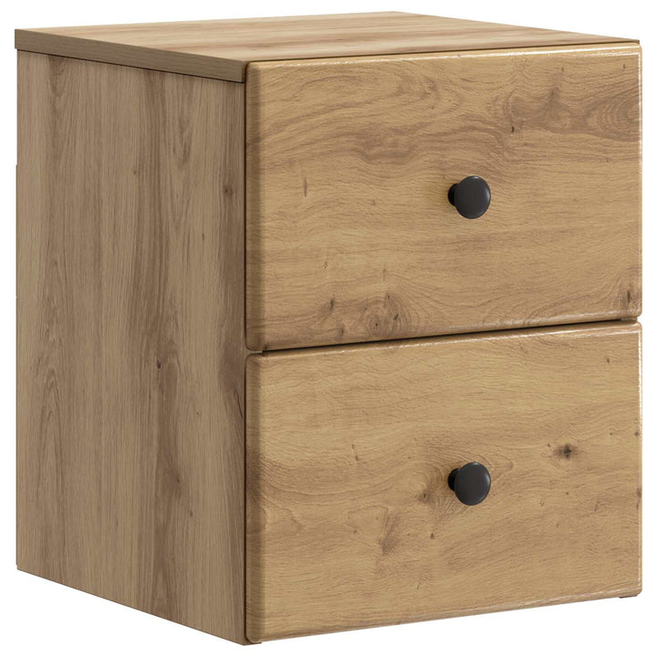 Væghængt Natbord med skuffe 2 pcs Artisan-eg 34,5 x 33 x 40 cm