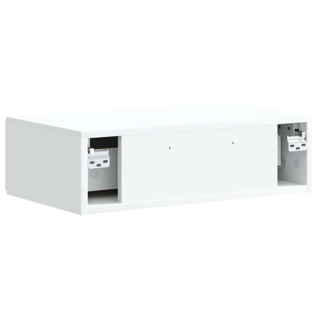 Væghængt Sideskab Hvid 59 x 34,5 x 17 cm Konstrueret træ