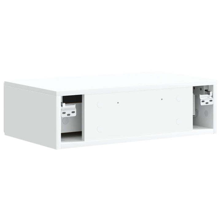 Væghængt Sideskab Hvid 59 x 34,5 x 17 cm Konstrueret træ