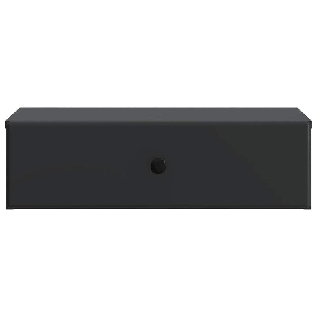 Væghængt Sideskab Sort 59 x 34,5 x 17 cm Konstrueret træ