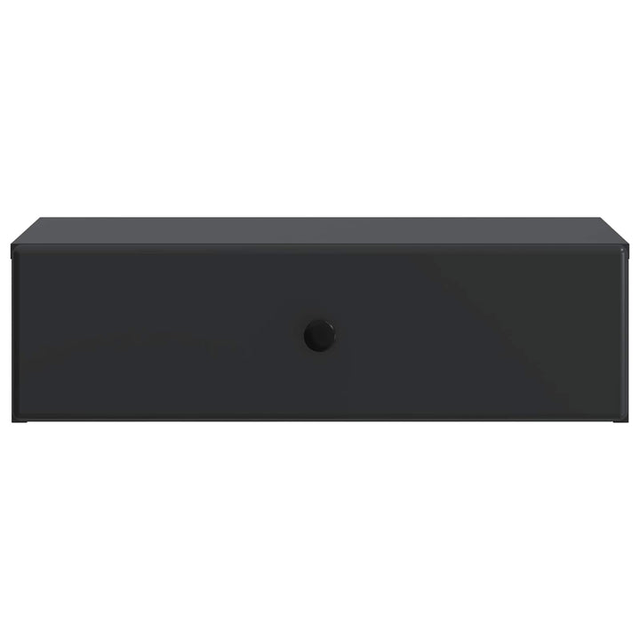 Væghængt Sideskab Sort 59 x 34,5 x 17 cm Konstrueret træ