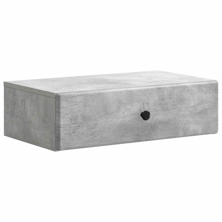 Væghængt Sideskab Betongrå 59 x 34,5 x 17 cm Konstrueret træ