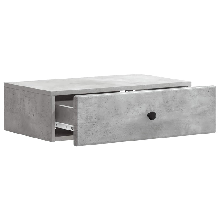 Væghængt Sideskab Betongrå 59 x 34,5 x 17 cm Konstrueret træ