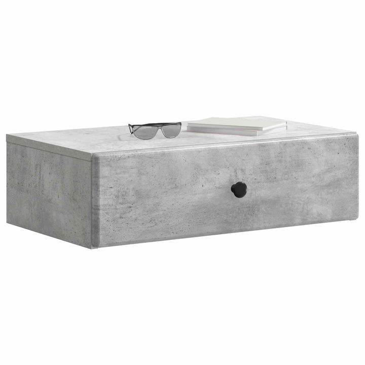 Væghængt Sideskab Betongrå 59 x 34,5 x 17 cm Konstrueret træ