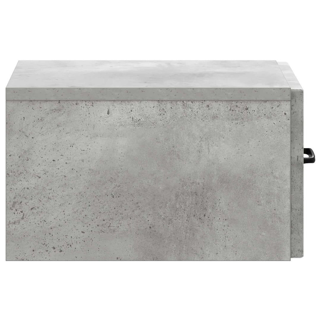 Væghængt Sideskab Betongrå 59 x 34,5 x 17 cm Konstrueret træ