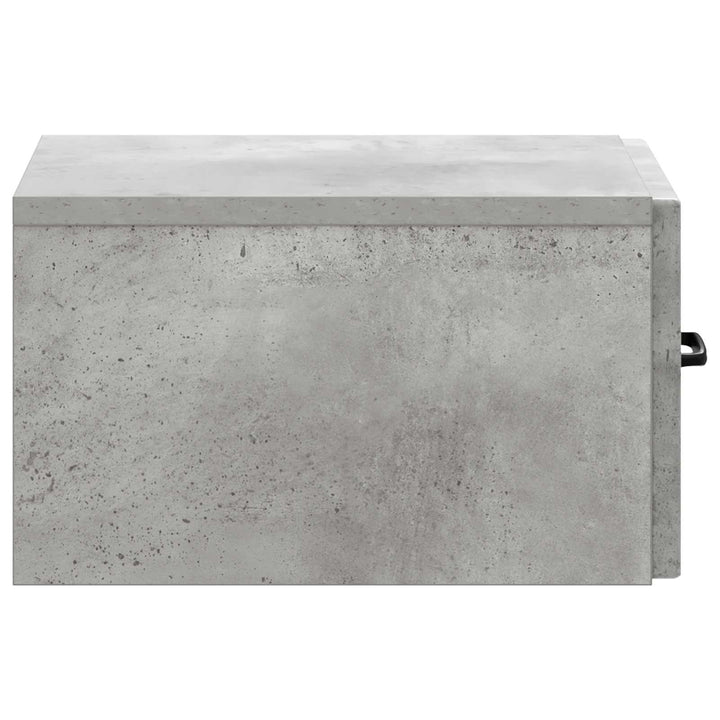 Væghængt Sideskab Betongrå 59 x 34,5 x 17 cm Konstrueret træ