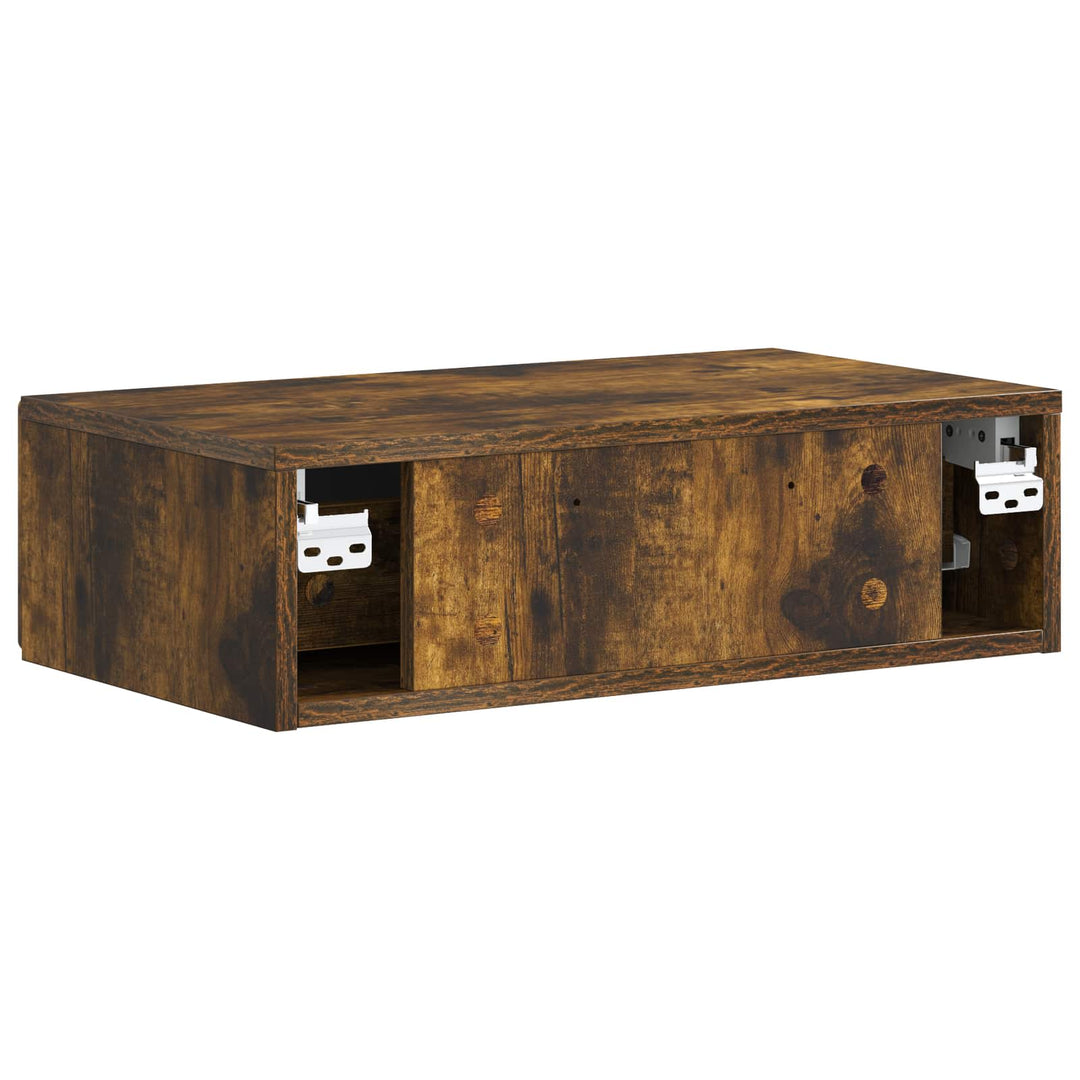 Væghængt Sideskab Røget eg 59 x 34,5 x 17 cm Konstrueret træ
