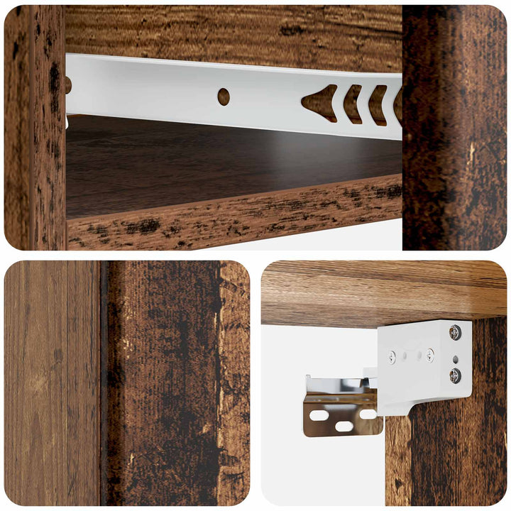 Væghængt Sideskab Gammelt træ 59 x 34,5 x 17 cm Konstrueret træ