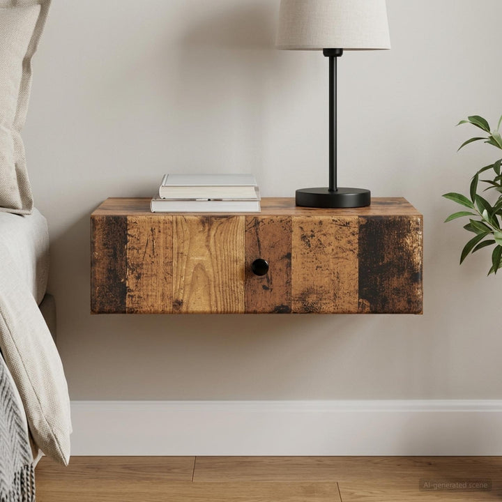 Væghængt Sideskab Gammelt træ 59 x 34,5 x 17 cm Konstrueret træ