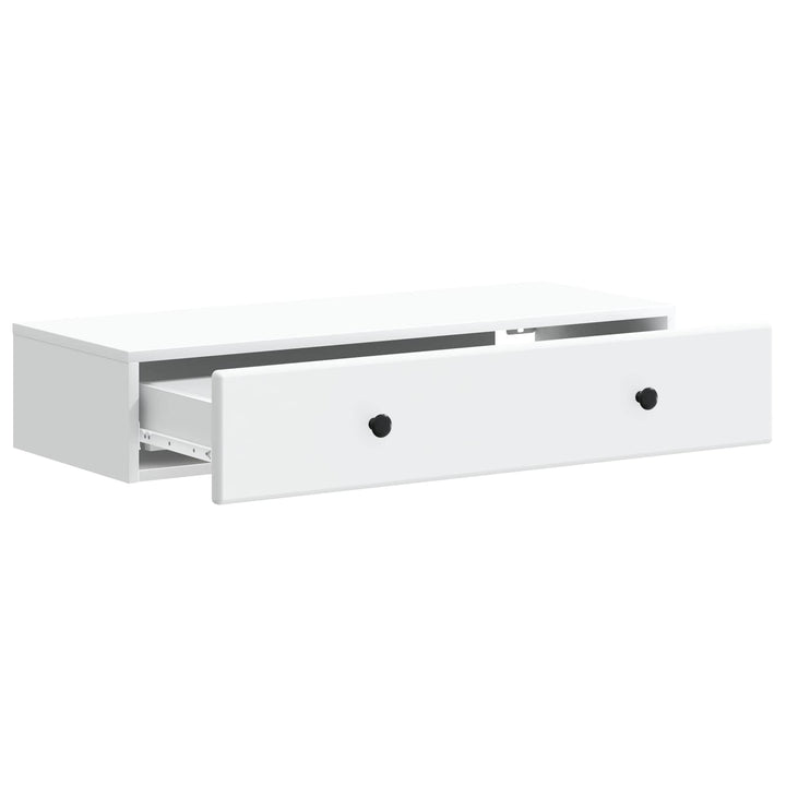Væghængt Sideskab Hvid 87,5 x 34,5 x 17 cm Konstrueret træ