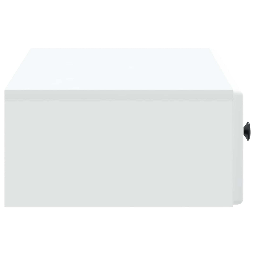Væghængt Sideskab Hvid 87,5 x 34,5 x 17 cm Konstrueret træ