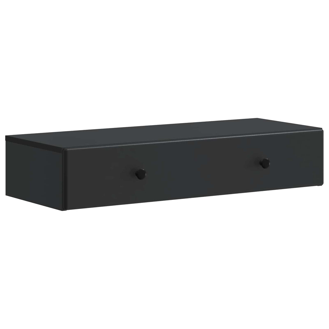 Væghængt Sideskab Sort 87,5 x 34,5 x 17 cm Konstrueret træ