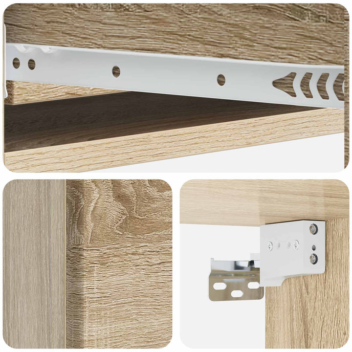 Væghængt Sideskab Sonoma-eg 87,5 x 34,5 x 17 cm Konstrueret træ