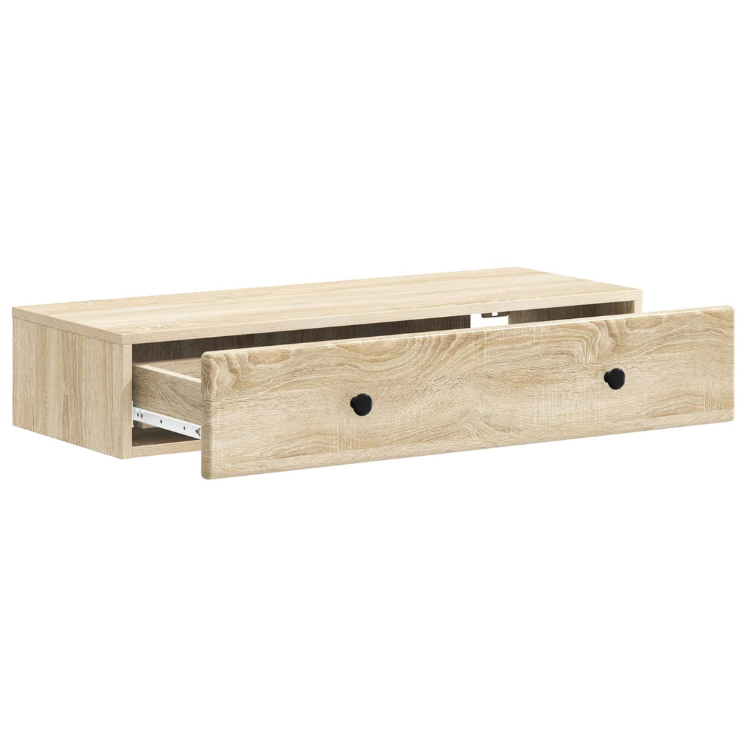 Væghængt Sideskab Sonoma-eg 87,5 x 34,5 x 17 cm Konstrueret træ