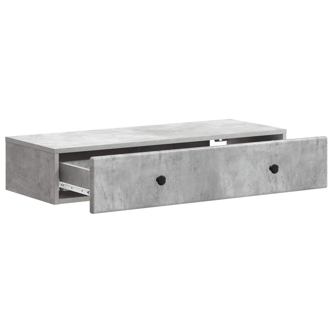 Væghængt Sideskab Betongrå 87,5 x 34,5 x 17 cm Konstrueret træ
