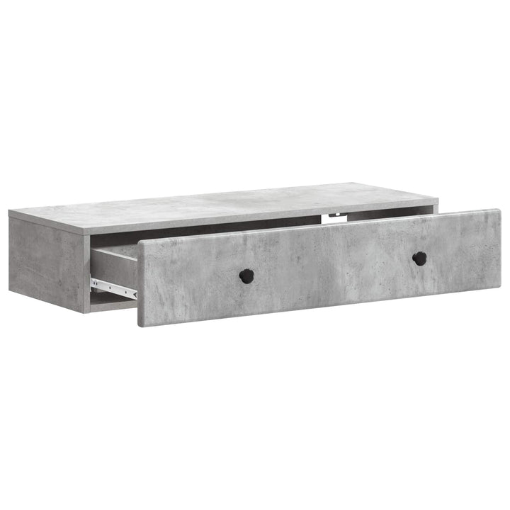 Væghængt Sideskab Betongrå 87,5 x 34,5 x 17 cm Konstrueret træ