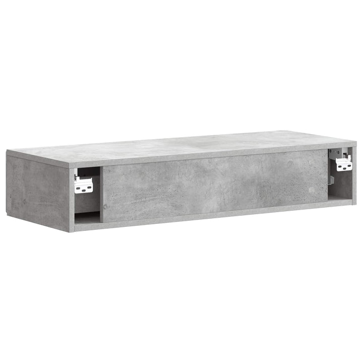 Væghængt Sideskab Betongrå 87,5 x 34,5 x 17 cm Konstrueret træ