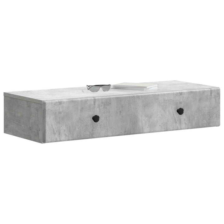 Væghængt Sideskab Betongrå 87,5 x 34,5 x 17 cm Konstrueret træ