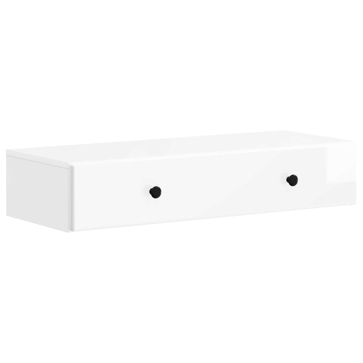 Væghængt Sideskab Hvid højglans 87,5 x 34,5 x 17 cm