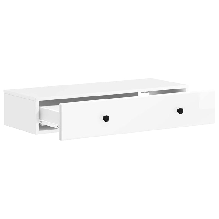 Væghængt Sideskab Hvid højglans 87,5 x 34,5 x 17 cm