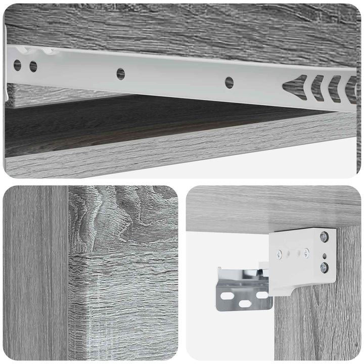 Væghængt Sideskab Grå sonoma-eg 87,5 x 34,5 x 17 cm