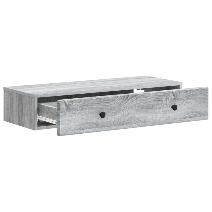 Væghængt Sideskab Grå sonoma-eg 87,5 x 34,5 x 17 cm