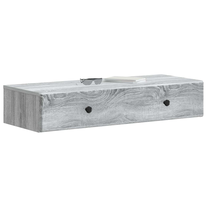 Væghængt Sideskab Grå sonoma-eg 87,5 x 34,5 x 17 cm
