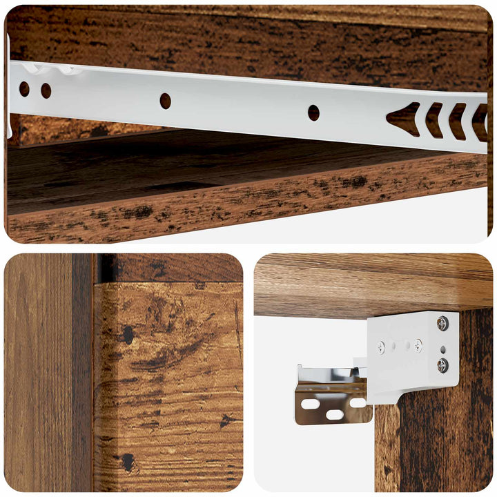 Væghængt Sideskab Gammelt træ 87,5 x 34,5 x 17 cm