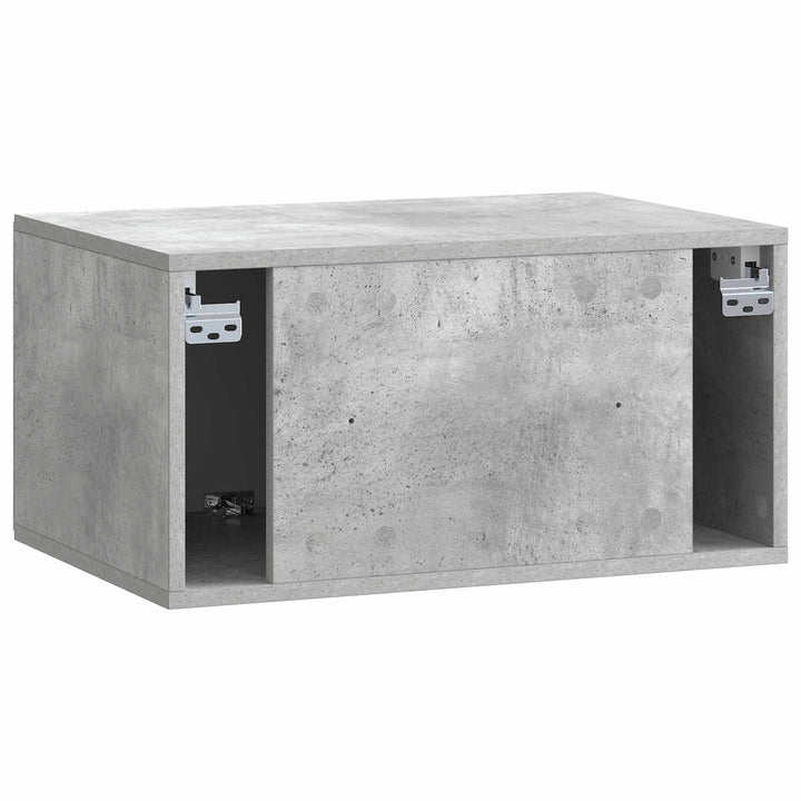 Væghængt TV-skab 59,5 x 41 x 30 cm Betongrå Konstrueret træ