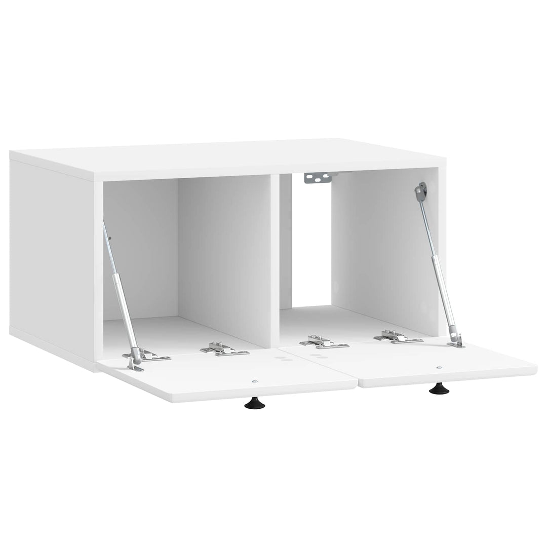 Væghængt TV-skab 59,5 x 41 x 30 cm Hvid højglans