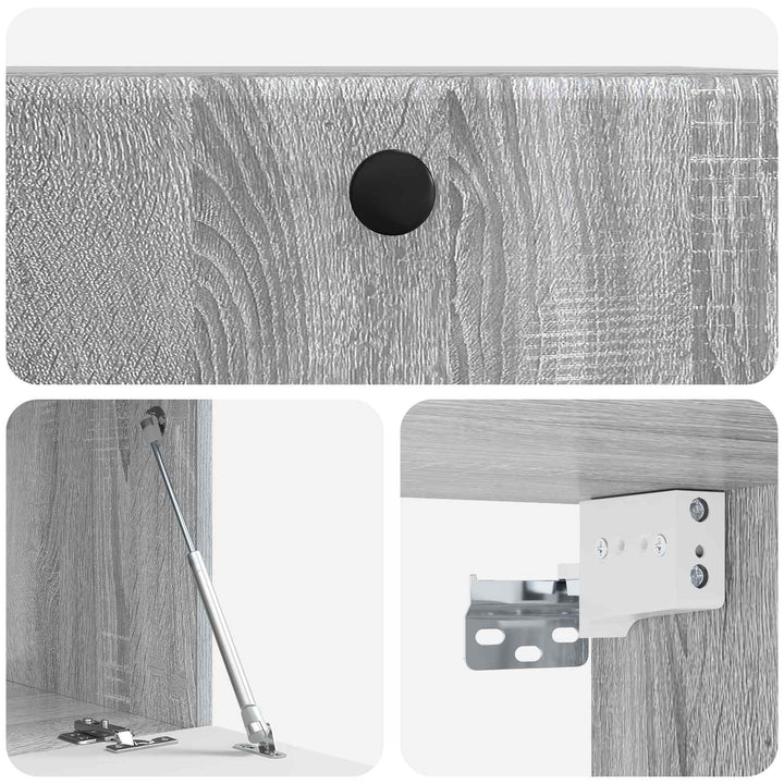 Væghængt TV-skab 59,5 x 41 x 30 cm Grå Sonoma Konstrueret træ