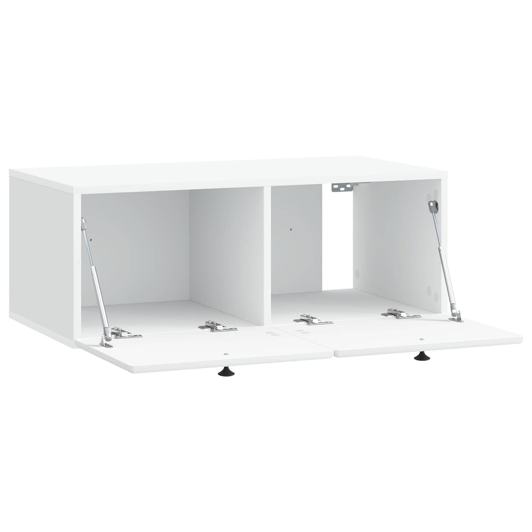 Væghængt TV-skab 78,5 x 41 x 30 cm Hvid Konstrueret træ
