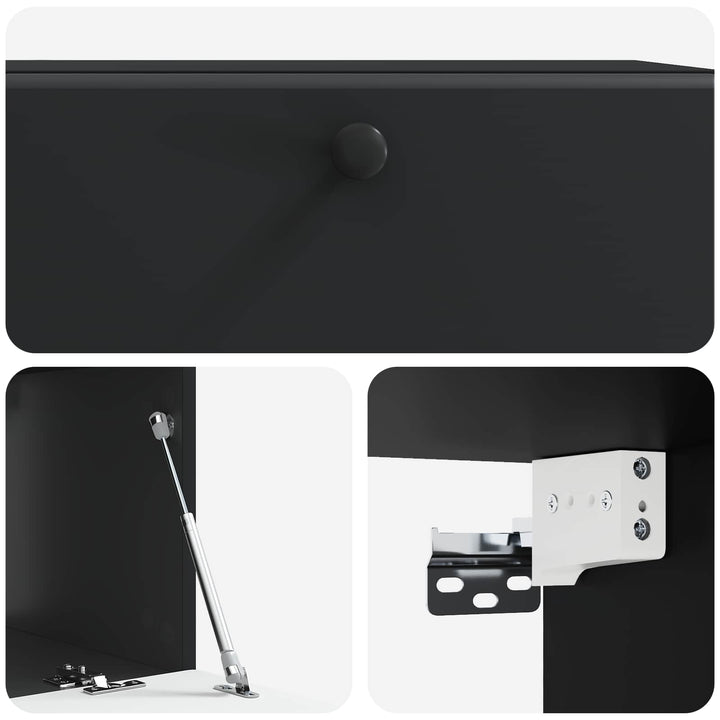 Væghængt TV-skab 78,5 x 41 x 30 cm Sort Konstrueret træ