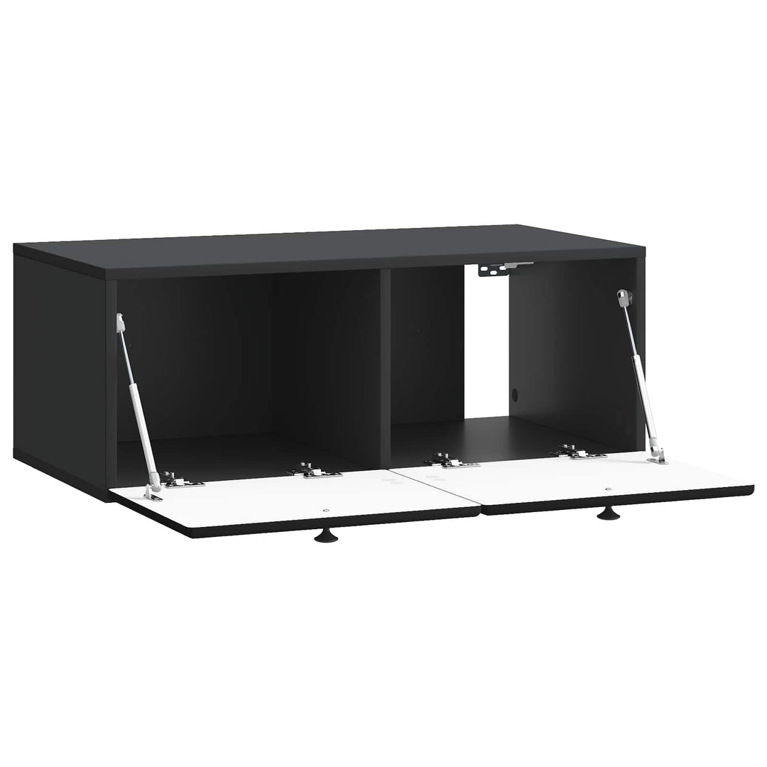 Væghængt TV-skab 78,5 x 41 x 30 cm Sort Konstrueret træ