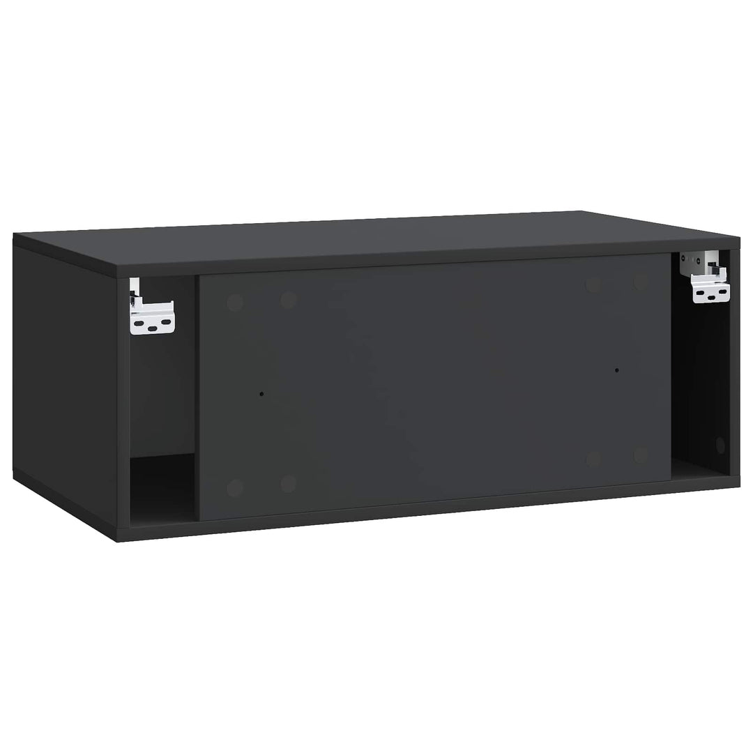 Væghængt TV-skab 78,5 x 41 x 30 cm Sort Konstrueret træ